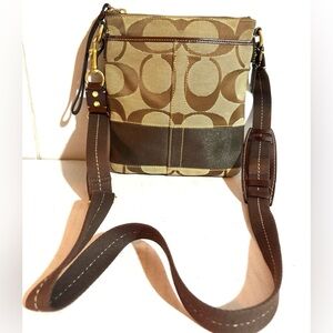 Coach vintage CC signature print canvas crossbody handbag